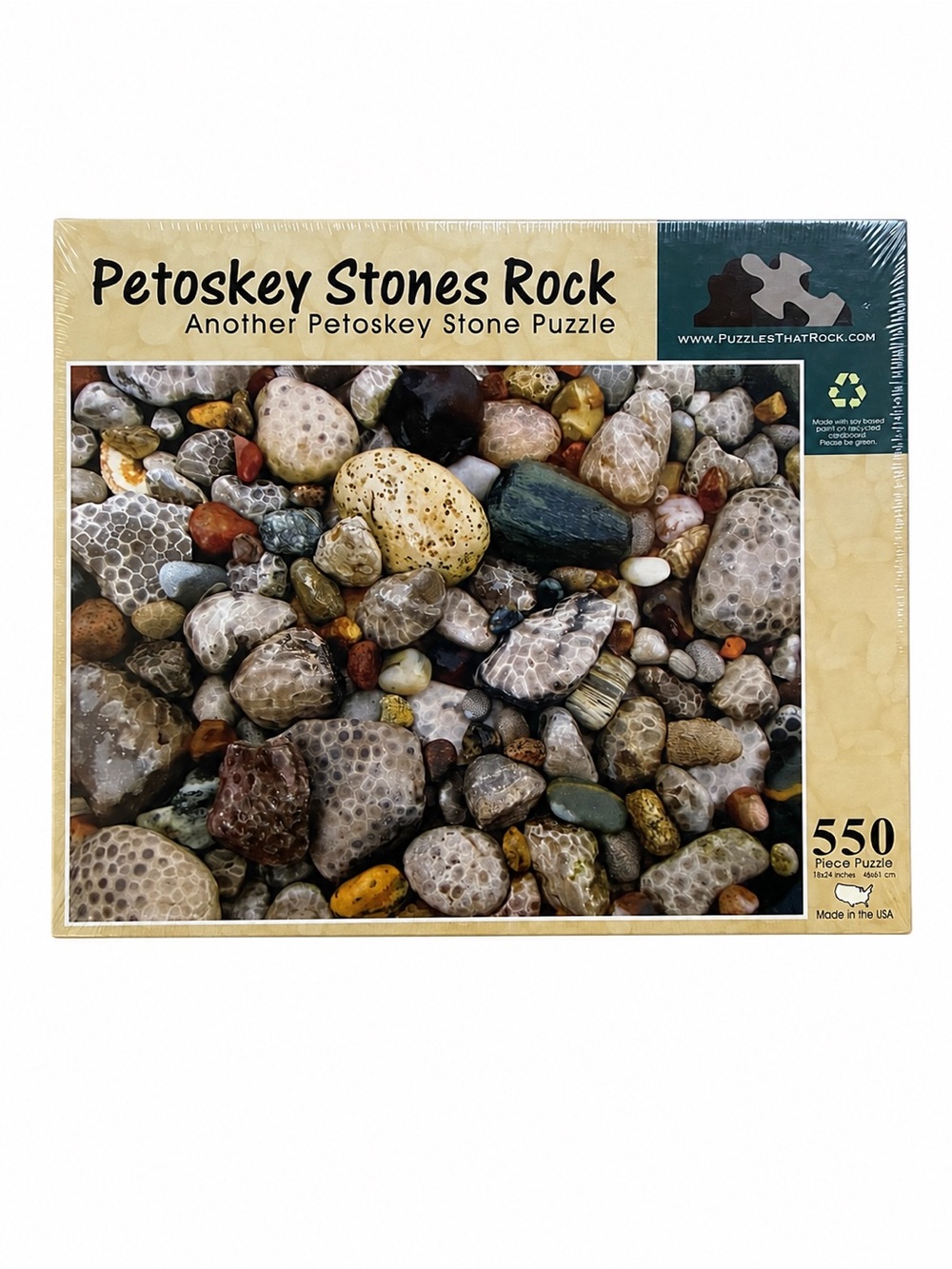 Petoskey Stones Rock 550 Piece Jigsaw Puzzle New Factory Sealed USA